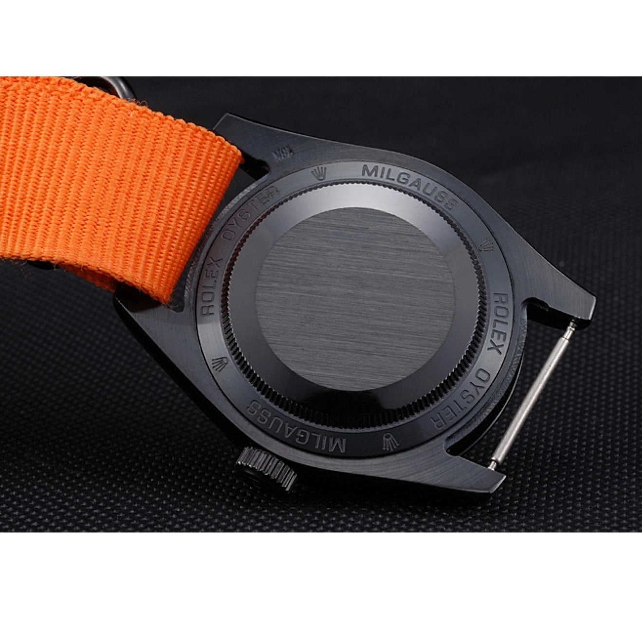 Rolex copies cheap 622003 Milgauss Rolex Strap Nylon Bamford Orange 0723